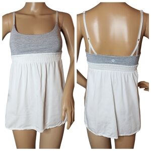 Lululemon Bliss Tank, Heathered Coal Wee Stripe / White. Size 4.